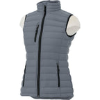Whistler Lightweight Down Vest for Women Embroidery - Steel Grey - Flat