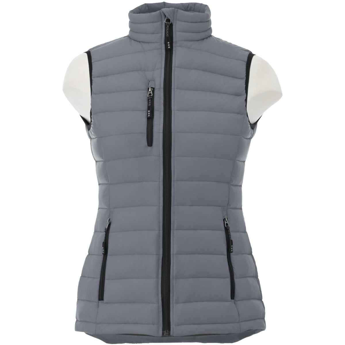 Whistler Lightweight Down Vest for Women Embroidery - Steel Grey - Front