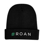 Whistler Waffle Knit Beanie in Recycled PET - Black - Embroidery