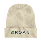 Whistler Waffle Knit Beanie in Recycled PET - Cream - Embroidery