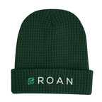 Whistler Waffle Knit Beanie in Recycled PET - Forest Green - Embroidery