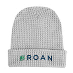 Whistler Waffle Knit Beanie in Recycled PET - Gray Navy - Embroidery