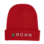 Whistler Waffle Knit Beanie in Recycled PET - Red - Embroidery