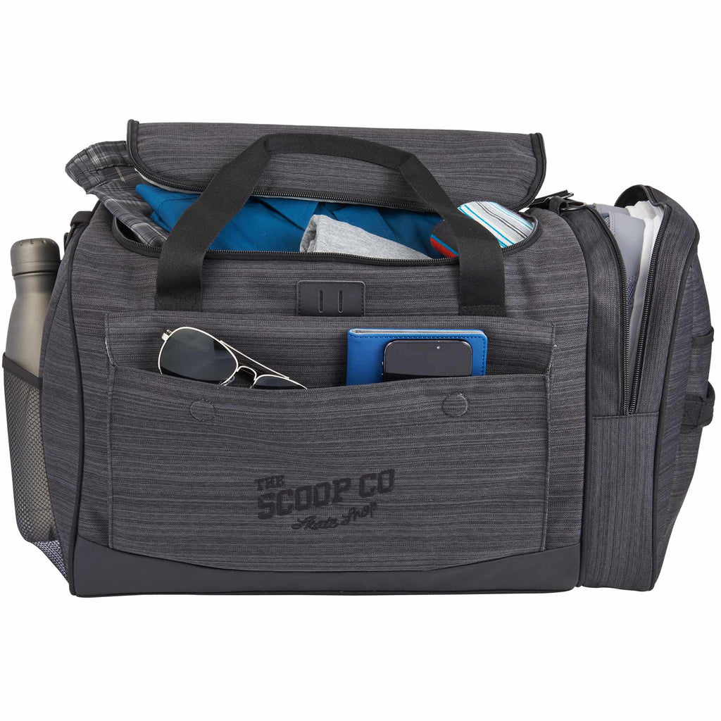Whitby Gym Duffel Bag with Vented Shoe Pocket Transfer - Charcoal - Front 2