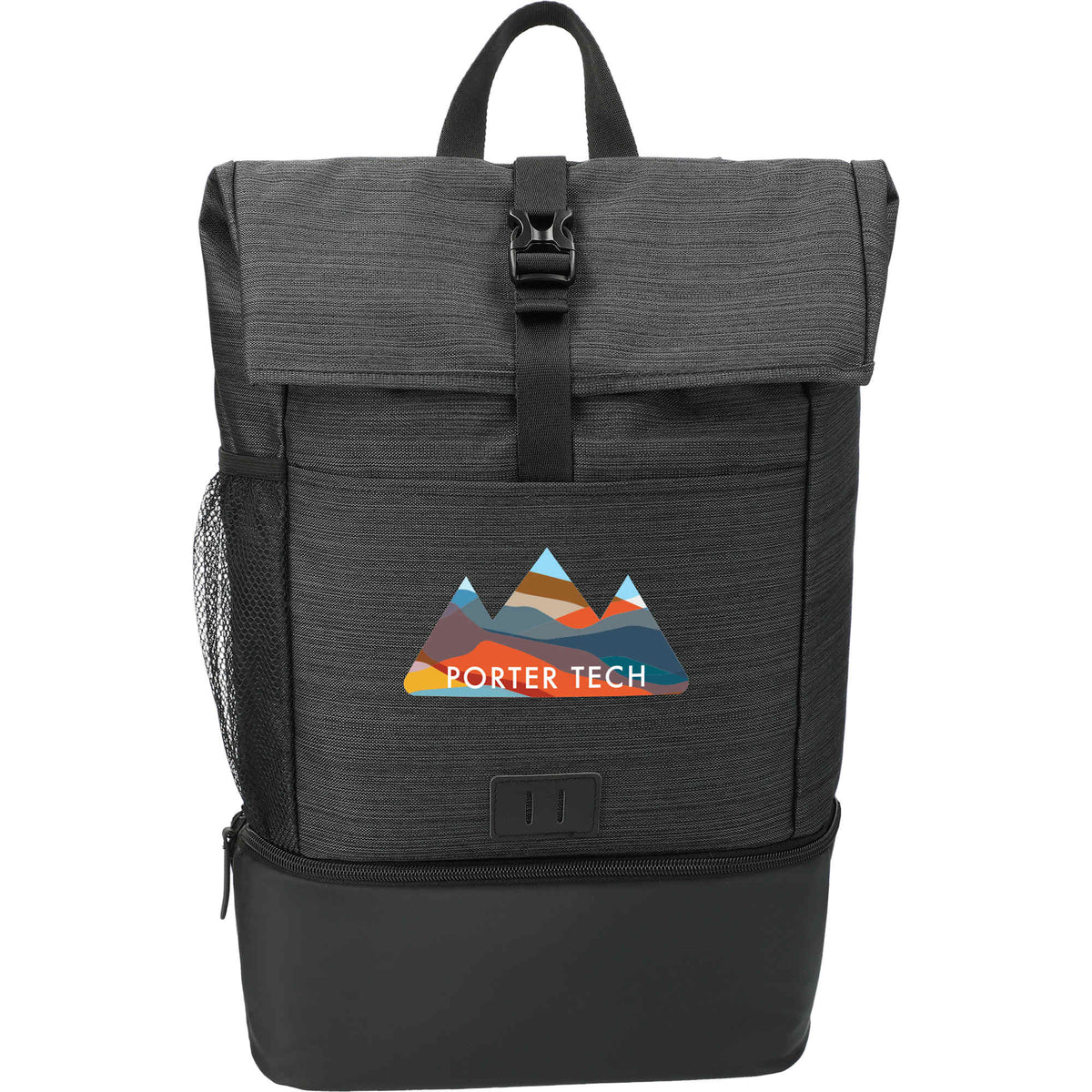 Whitby Laptop Backpack with Cooler Compartment, 15 Inch - Charcoal - Front