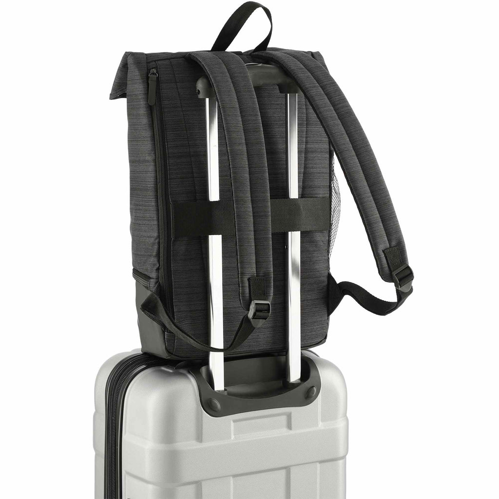 Whitby Laptop Backpack with Cooler Compartment, 15 Inch - Charcoal - Luggage Strap