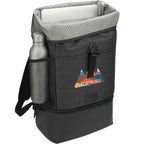 Whitby Laptop Backpack with Cooler Compartment, 15 Inch - Charcoal - Propped Open