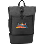 Whitby Laptop Backpack with Cooler Compartment, 15 Inch Debossing - Charcoal - Front