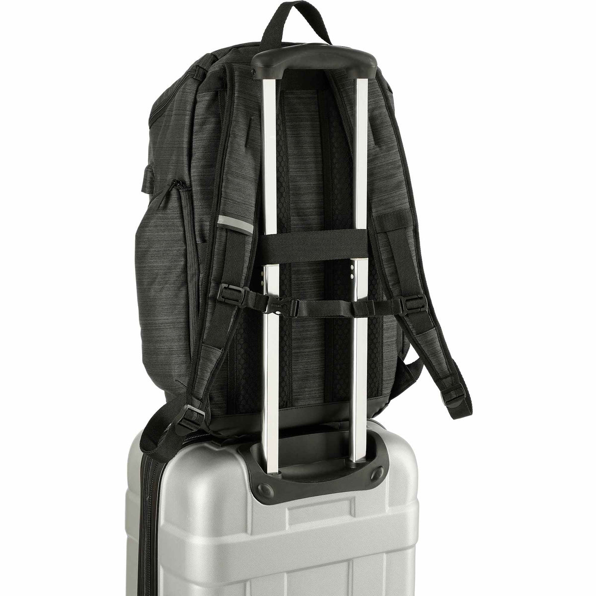 Whitby Laptop Backpack with USB Port and RFID Pocket, 15 Inch Embroidery - Charcoal - Photo 4