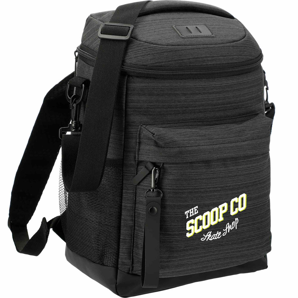 Whitby PolyCanvas Backpack Cooler for 24 Cans Embroidery - Charcoal - Right Angle