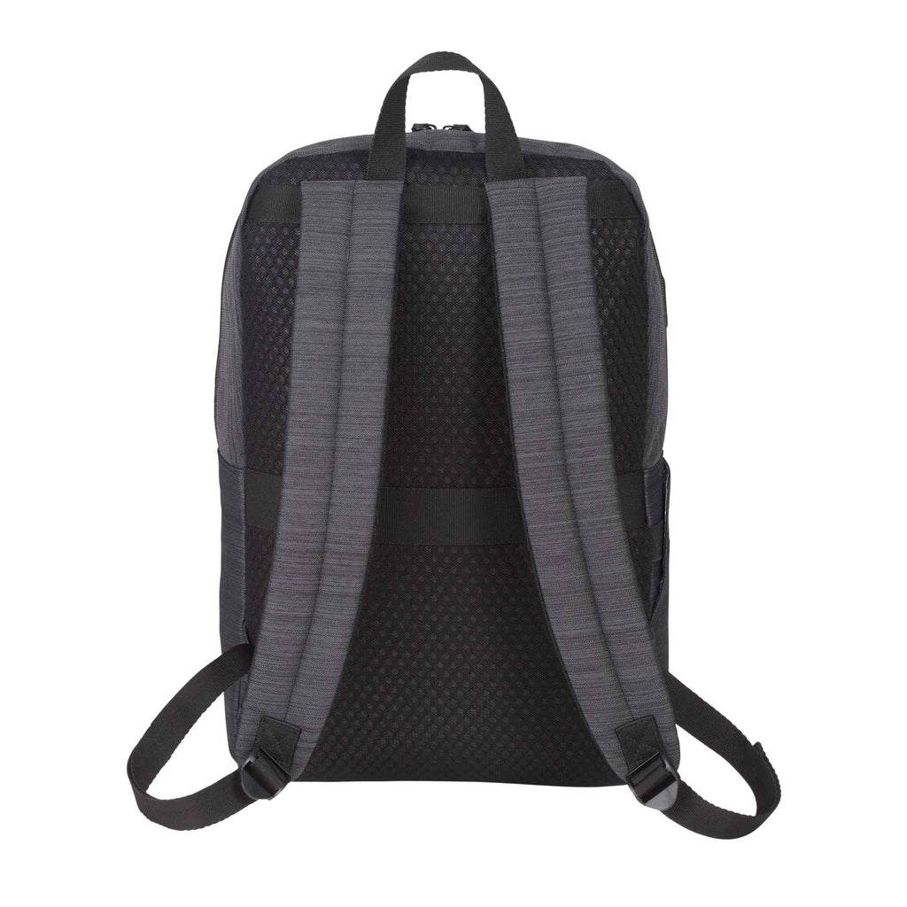 Whitby Slim Laptop Backpack with USB Port, 15 Inch Debossing - Charcoal - Back