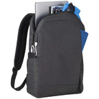 Whitby Slim Laptop Backpack with USB Port, 15 Inch Debossing - Charcoal - Photo 4
