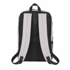 Whitby Slim Laptop Backpack with USB Port, 15 Inch Embroidery - Navy/Gray - Back