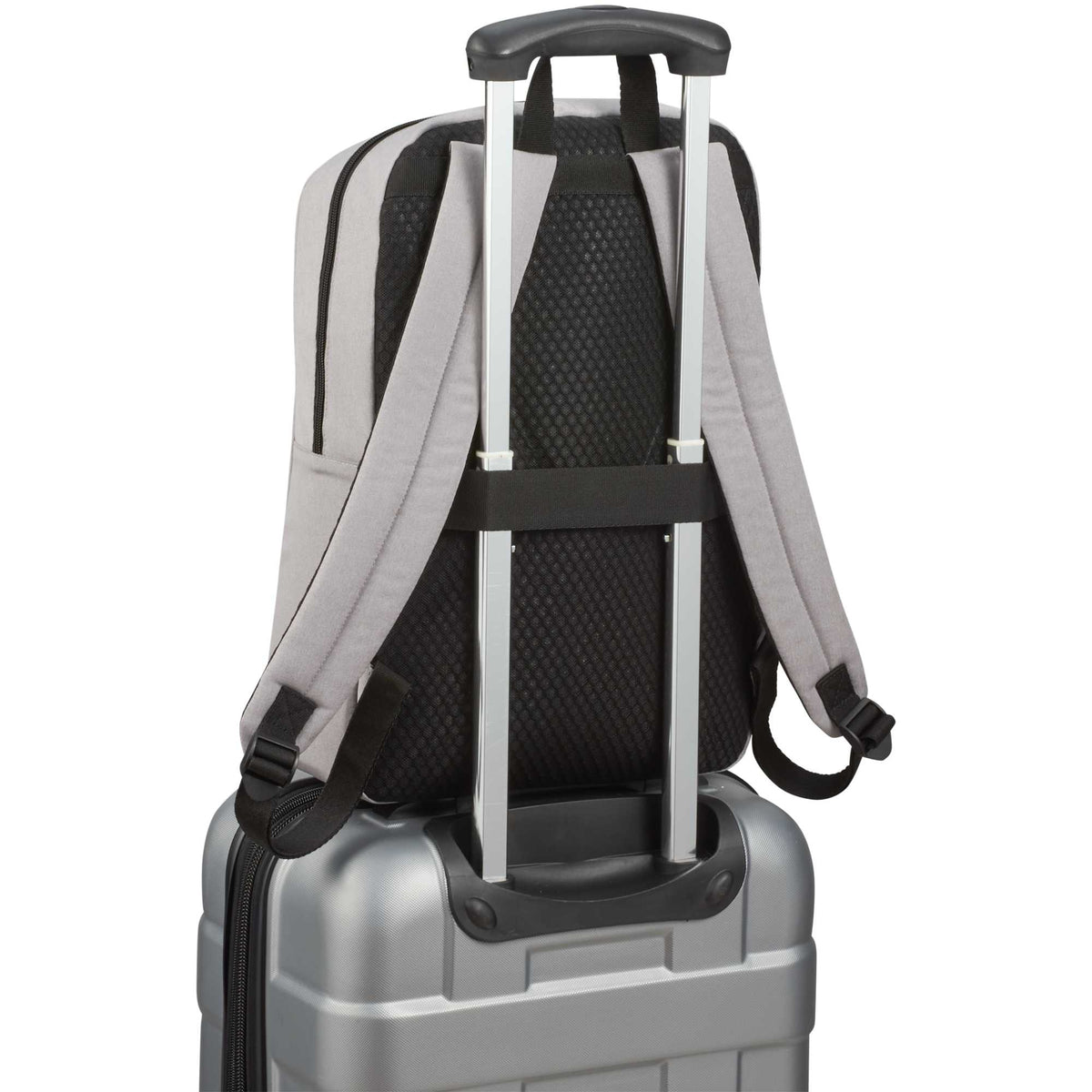Whitby Slim Laptop Backpack with USB Port, 15 Inch - Navy/Gray - Photo 3