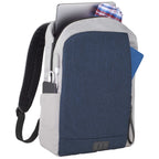 Whitby Slim Laptop Backpack with USB Port, 15 Inch - Navy/Gray - Photo 4