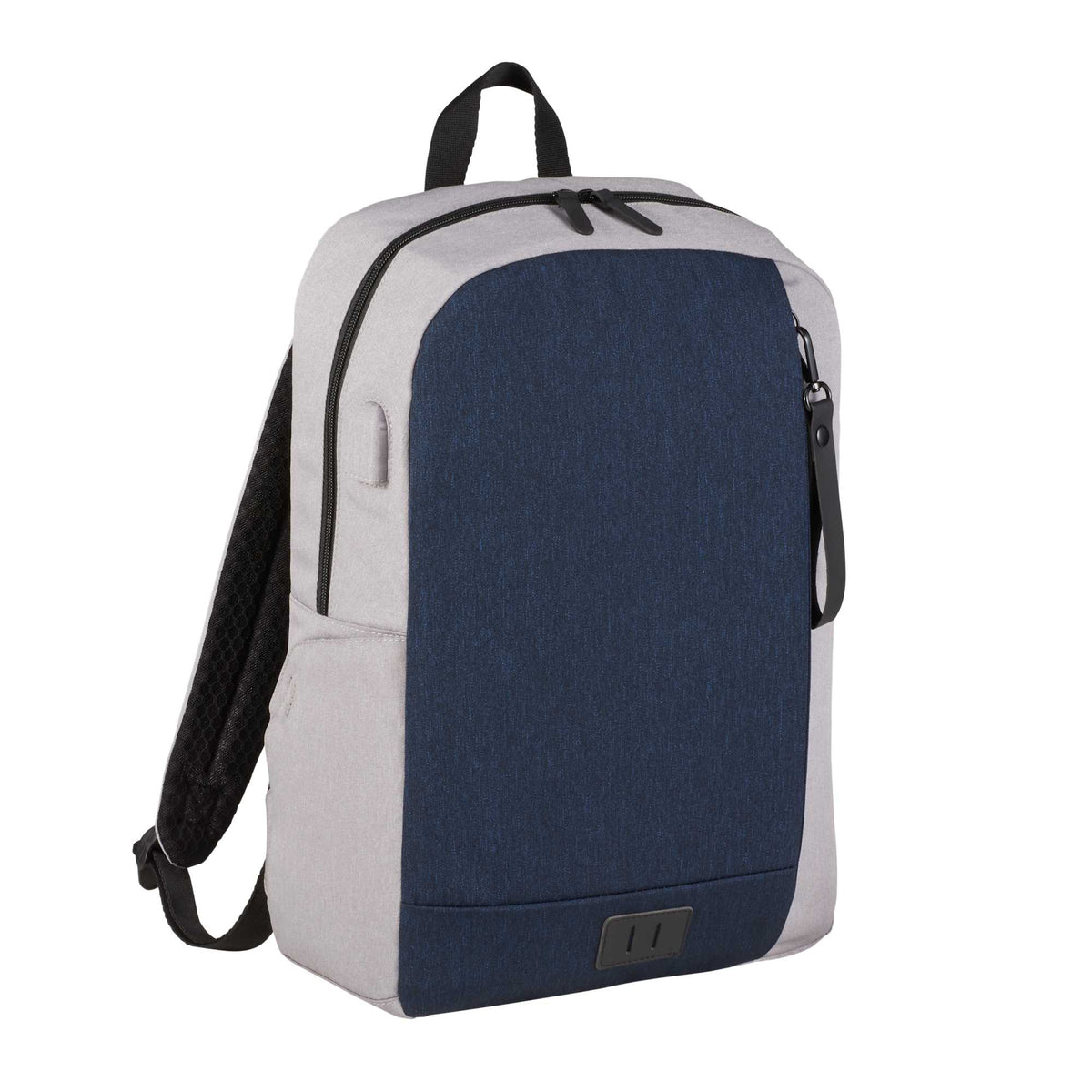 Whitby Slim Laptop Backpack with USB Port, 15 Inch - Navy/Gray - Photo 5
