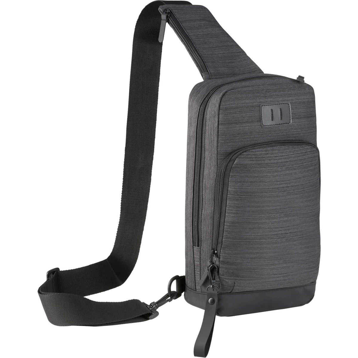 Whitby Sling Bag with USB Charging Port Debossing - Charcoal - Photo 4