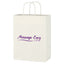 White Kraft Paper Shopping Bag, 10 x 13 Inches - White - Flexography