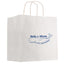 White Kraft Paper Shopping Bag, 13 x 13 Inches - Kraft Paper White Shopping Bag - 13" x 13"
