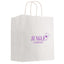 White Kraft Paper Shopping Bag, 13 x 17 Inches - Kraft Paper White Shopping Bag - 13" x 17"