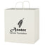 White Kraft Paper Shopping Bag, 14 x 15 Inches - White - Flexography