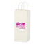 White Kraft Paper Wine Bag, 5.25 x 13 Inches - White - Flexography