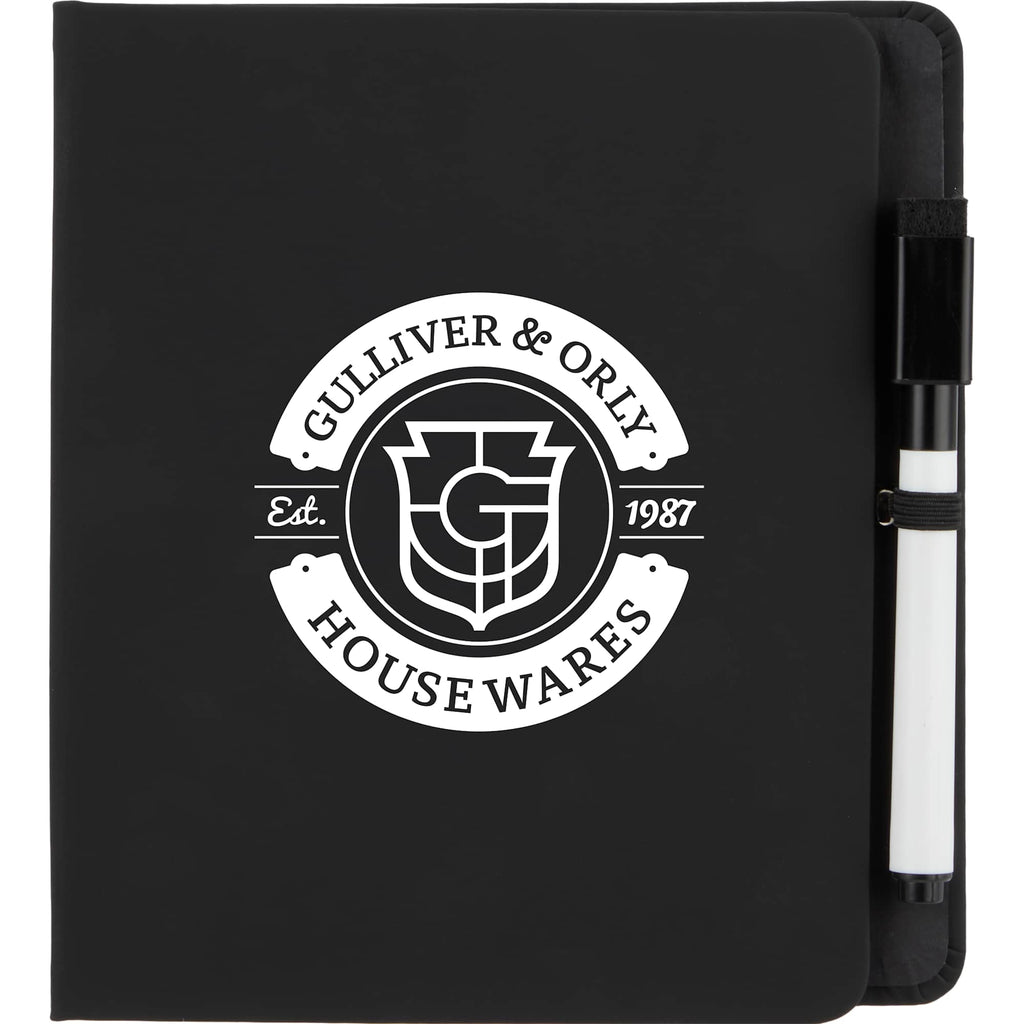 Whiteboard and Sticky Note Set with Marker - Black - Front