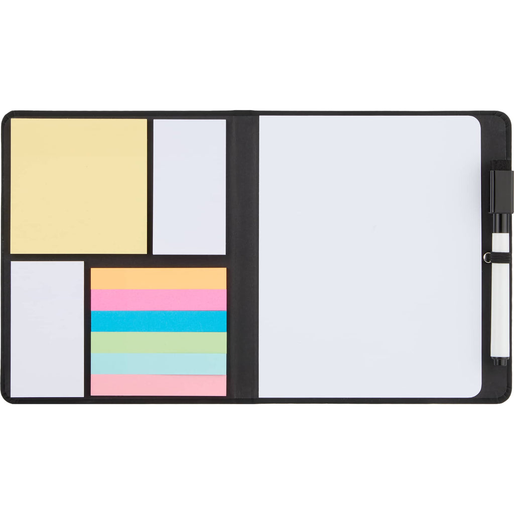 Whiteboard and Sticky Note Set with Marker - Black - Open