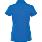 Wilcox Asymmetric Performance Polo for Women Transfer - Olympic Blue/Steel Grey - Back Flat