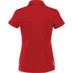 Wilcox Asymmetric Performance Polo for Women Transfer - Team Red/Steel Grey - Back Flat