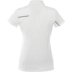Wilcox Asymmetric Performance Polo for Women Transfer - White/Steel Grey - Back Flat