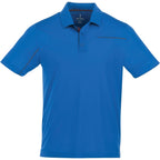 Wilcox Asymmetrical Performance Polo for Men Embroidery - Olympic Blue/Steel Grey - Front Flat