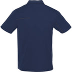 Wilcox Asymmetrical Performance Polo for Men Transfer - Navy/Steel Grey - Back Flat