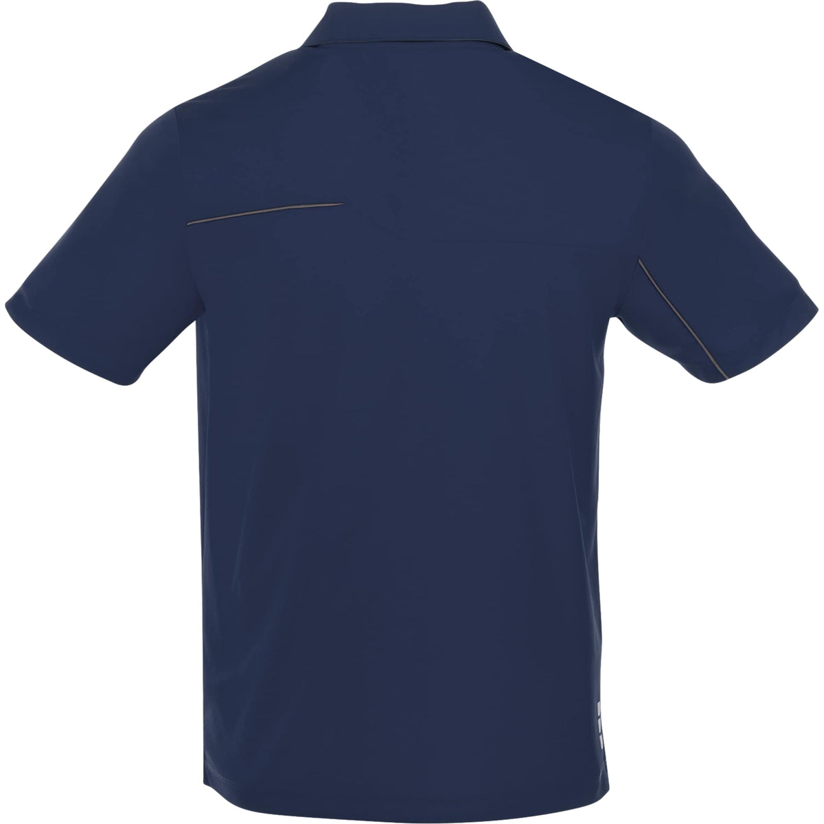 Wilcox Asymmetrical Performance Polo for Men Transfer - Navy/Steel Grey - Back Flat
