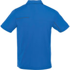 Wilcox Asymmetrical Performance Polo for Men Transfer - Olympic Blue/Steel Grey - Back Flat