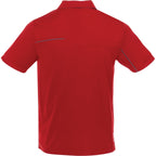 Wilcox Asymmetrical Performance Polo for Men Transfer - Team Red/Steel Grey - Back Flat