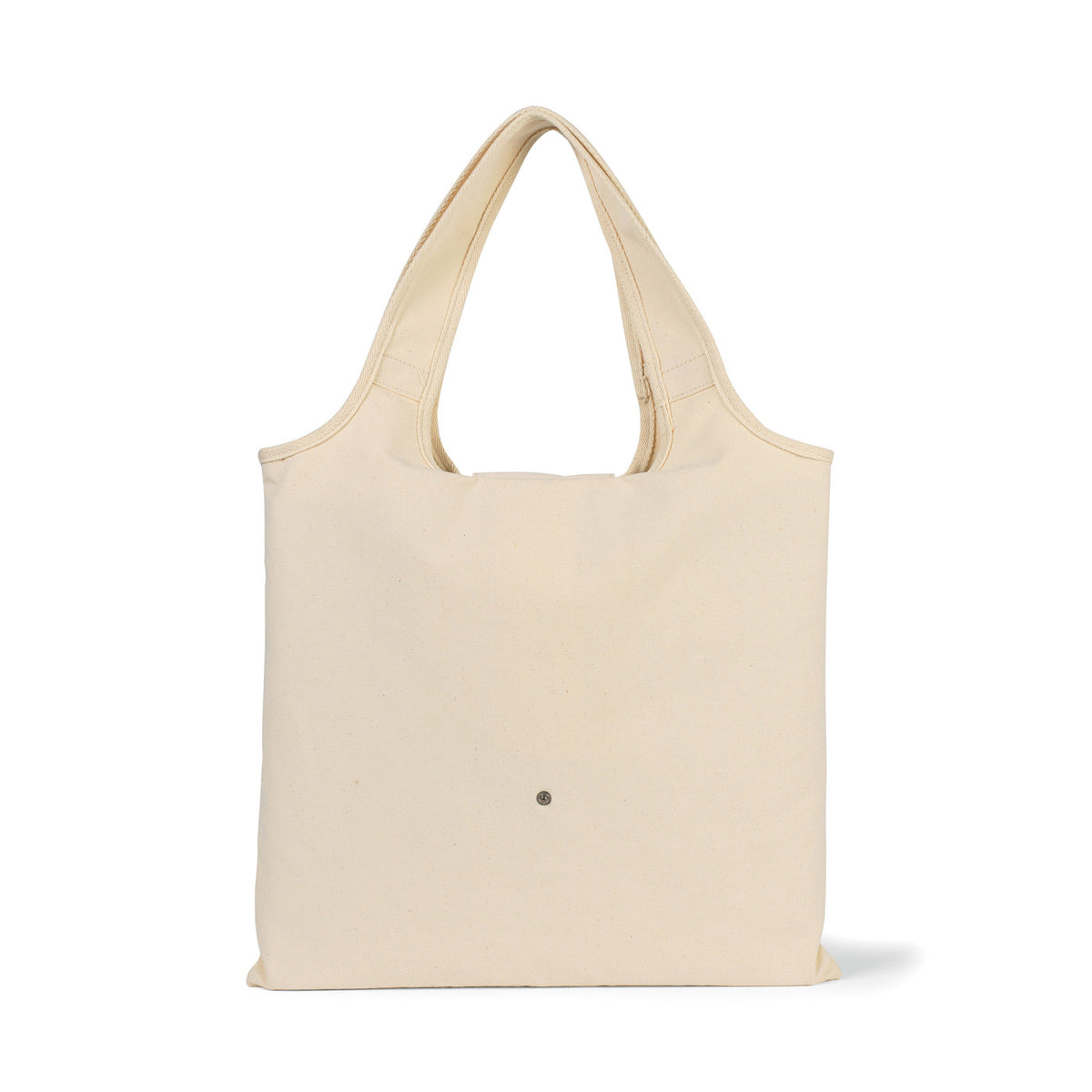 Willow Packable Cotton Tote with Snap Flap - Natural - View 2