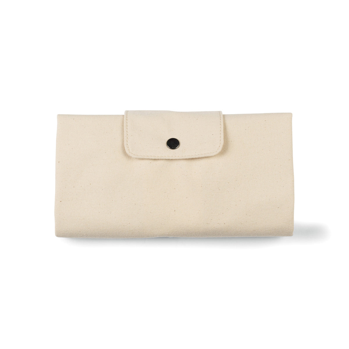 Willow Packable Cotton Tote with Snap Flap Transfer - Natural - View 3