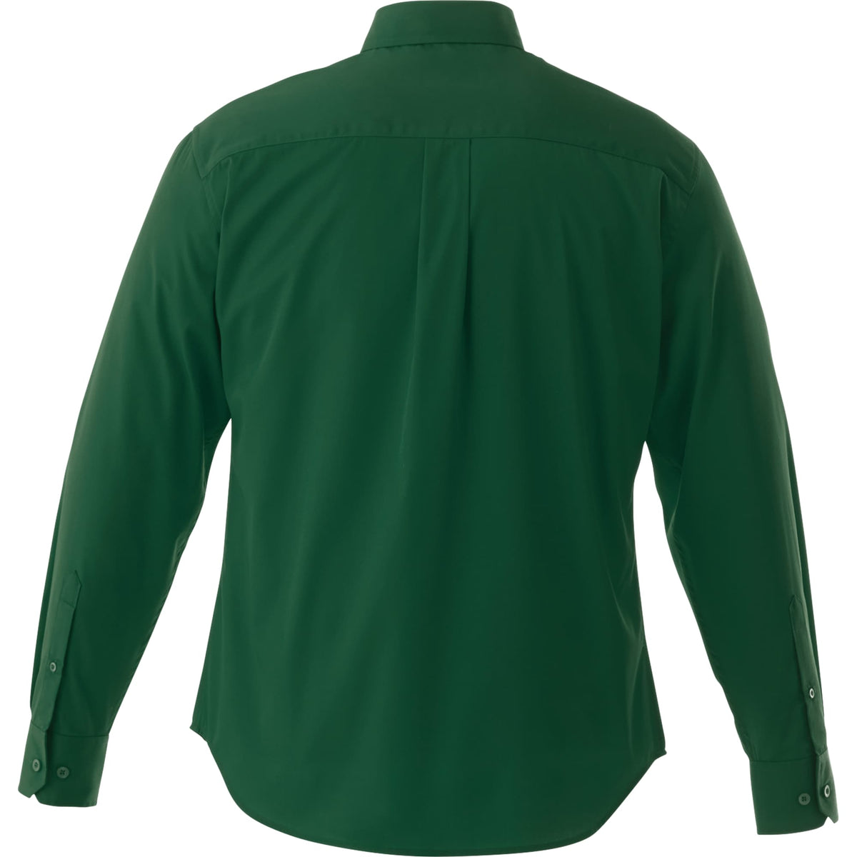 Wilshire Long Sleeve Twill Work Shirt for Men Embroidery - Forest Green - Back Flat