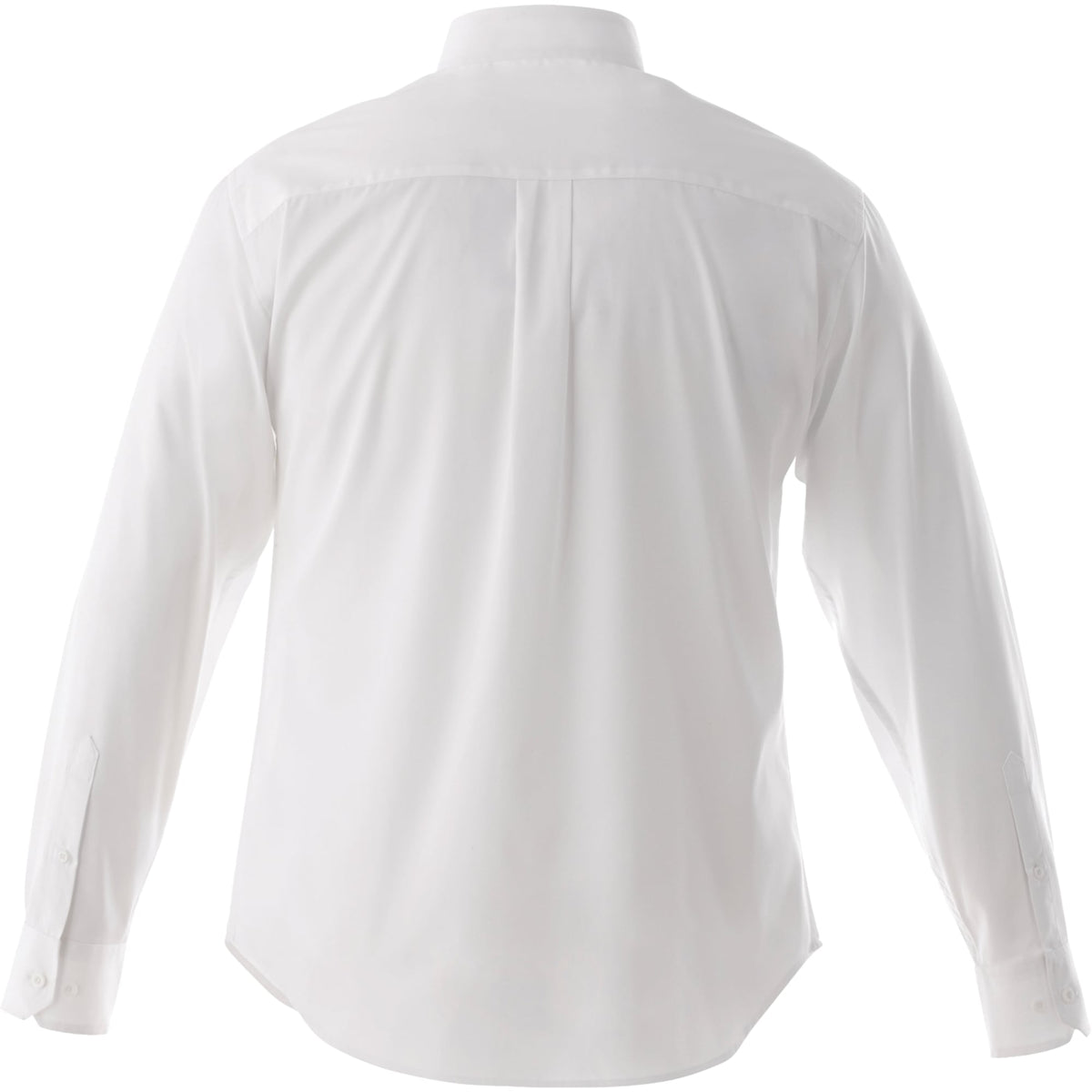 Wilshire Long Sleeve Twill Work Shirt for Men Embroidery - White - Back Flat