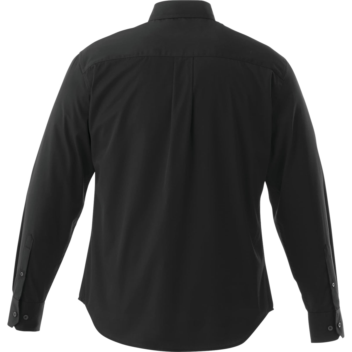 Wilshire Long Sleeve Twill Work Shirt for Men Transfer - Black - Back Flat