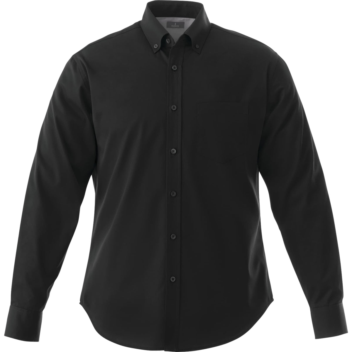 Wilshire Long Sleeve Twill Work Shirt for Men Transfer - Black - Front Flat
