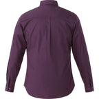 Wilshire Long Sleeve Twill Work Shirt for Men Transfer - Dark Plum - Back Flat