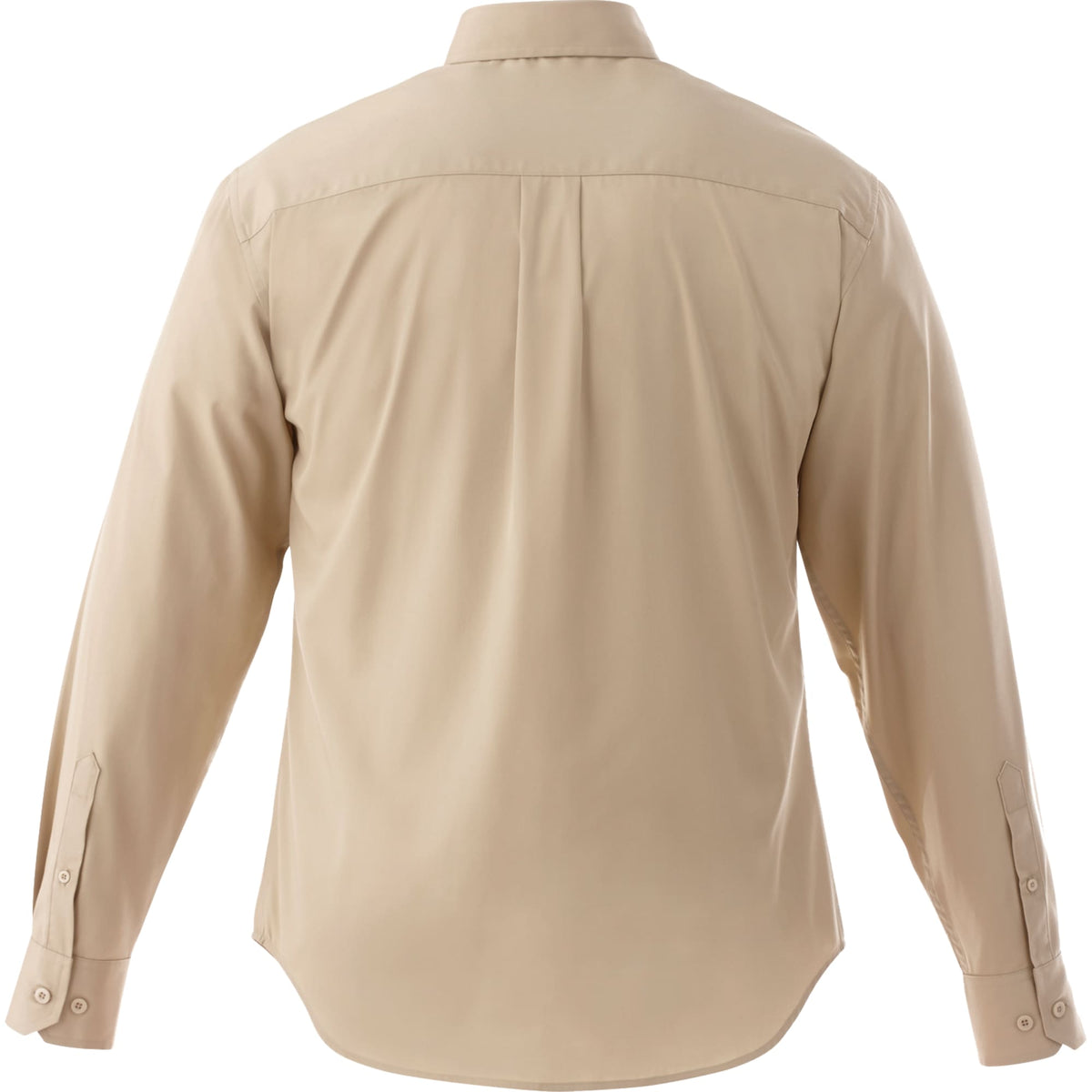 Wilshire Long Sleeve Twill Work Shirt for Men Transfer - Desert Khaki - Back Flat