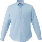 Wilshire Long Sleeve Twill Work Shirt for Men Transfer - Frost Blue - Front Flat