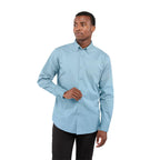 Wilshire Long Sleeve Twill Work Shirt for Men Transfer - Frost Blue - Front On Model