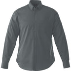 Wilshire Long Sleeve Twill Work Shirt for Men Transfer - Grey Storm - Front Flat