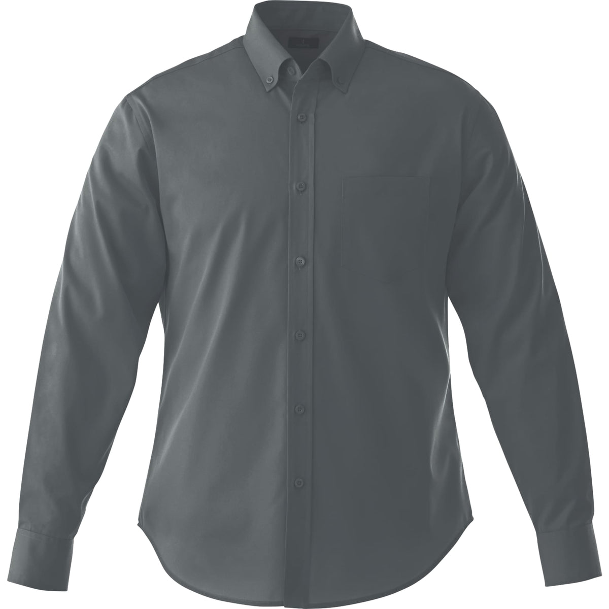 Wilshire Long Sleeve Twill Work Shirt for Men Transfer - Grey Storm - Front Flat
