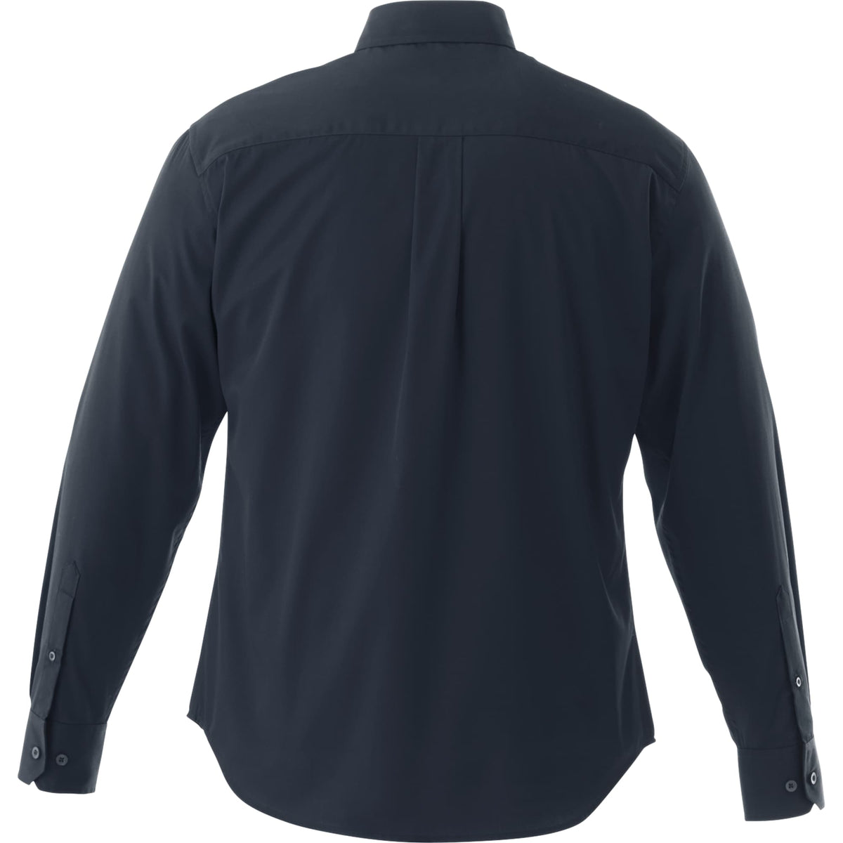 Wilshire Long Sleeve Twill Work Shirt for Men Transfer - Navy - Back Flat