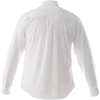 Wilshire Long Sleeve Twill Work Shirt for Men Transfer - White - Back Flat